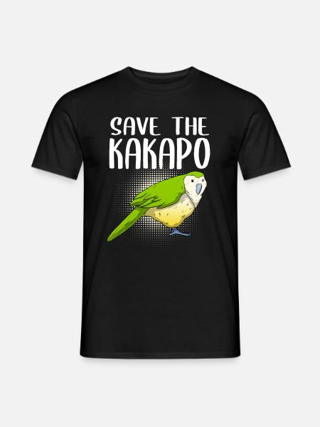 Save the Kakapo Eulenpapagei Tierschutz - Männer T-Shirt - Schwarz