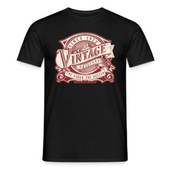 50e anniversaire, né en 1972. Classique depuis 1972 - T-shirt homme - noir - Devant - AI Model Male 178 light (178cm)