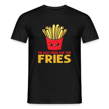 Burger Fan Fast food Liebhaber Pommes - Männer T-Shirt - Schwarz - Vorne - AI Model Male 178 light (178cm)