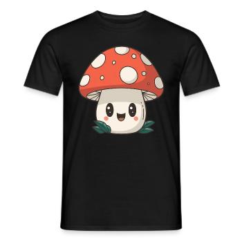 Champignon mignon - T-shirt homme - noir - Devant - AI Model Male 178 light (178cm)