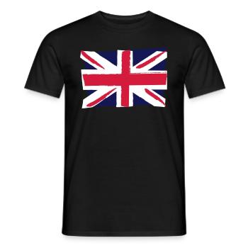 Union Jack Flagge London GB Großbritannien - Männer T-Shirt - Schwarz - Vorne - AI Model Male 178 light (178cm)