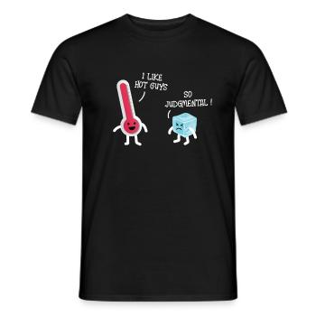 THERMOMÈTRE JUGE - T-shirt homme - noir - Devant - AI Model Male 178 light (178cm)
