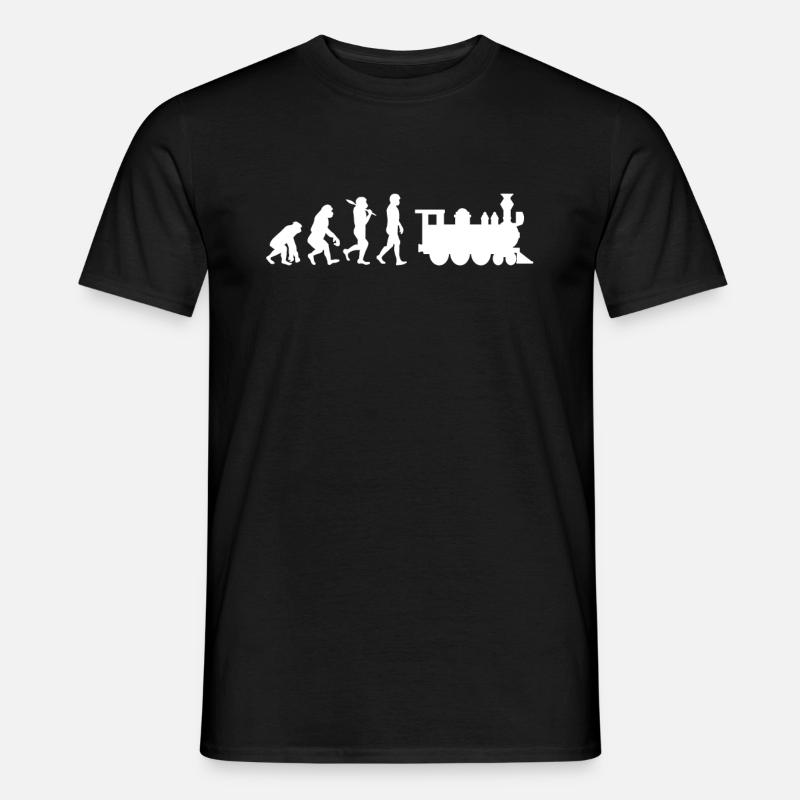 Evolution Railway Locomotive - Men's T-Shirt - black