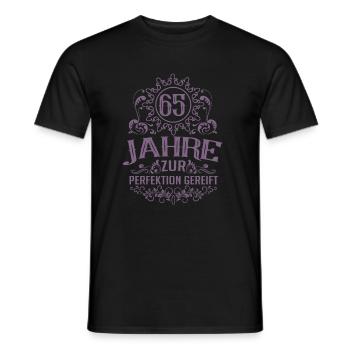 65. Geburtstag Sprüche Zur Perfektion gereift - Männer T-Shirt - Schwarz - Vorne - AI Model Male 178 light (178cm)