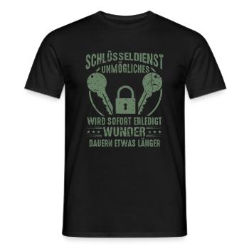 Schlüsseldienst Geschenkideen Sprüche - Männer T-Shirt - Schwarz - Vorne - AI Model Male 178 light (178cm)