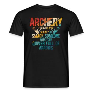 Bogenschießen Archery - Männer T-Shirt - Schwarz - Vorne - AI Model Male 178 light (178cm)