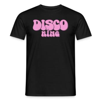 Disco King 70er Jahre Party groovy 70s Discoking - Men's T-Shirt - black - Front - AI Model Male 178 light (178cm)
