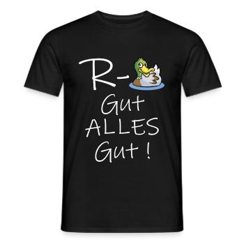 Rente Ente Gut alles gut endlich Rentner Rentnerin - Männer T-Shirt - Schwarz - Vorne - AI Model Male 178 light (178cm)