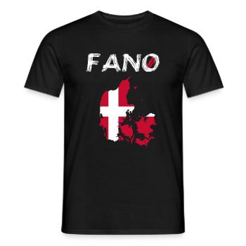 Fanö Fano Dänemark Insel Silhouette Karte Flagge - Männer T-Shirt - Schwarz - Vorne - AI Model Male 178 light (178cm)