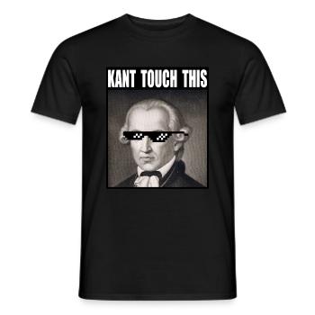 Kant Touch This | Meme | Funny | Philosophy - Men's T-Shirt - black - Front - AI Model Male 178 light (178cm)