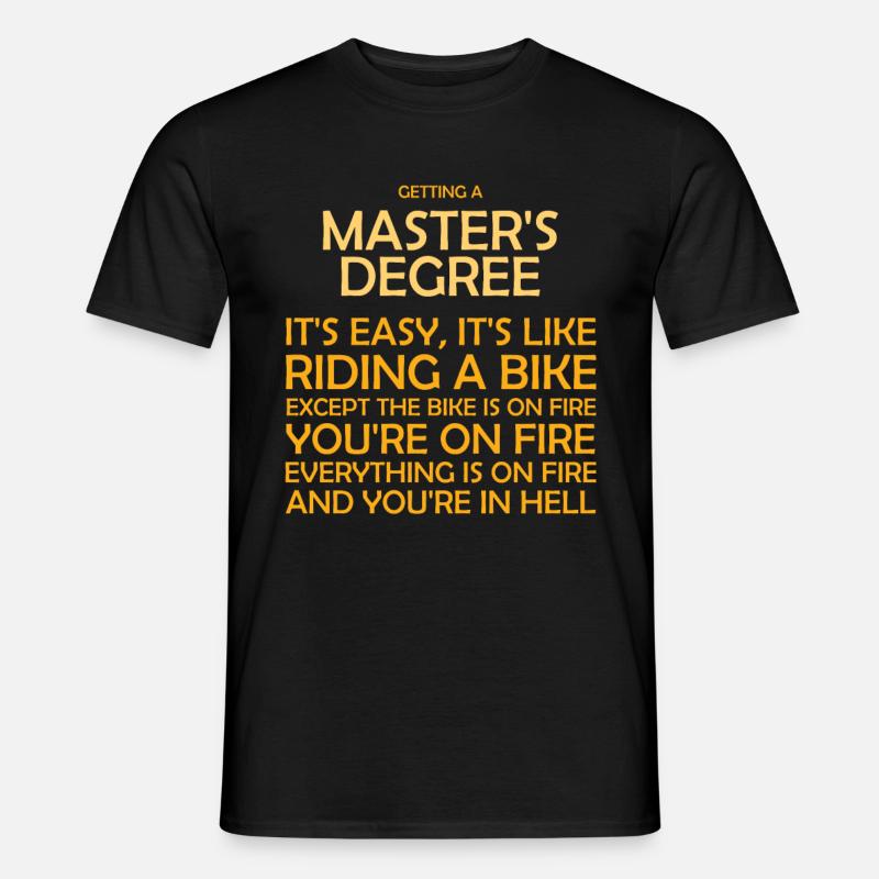 Master Uni Abschluss Universität Studium - Männer T-Shirt - Schwarz