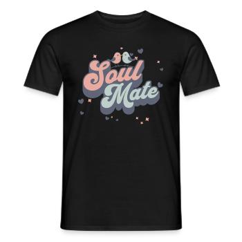 Sweet Soul Mate Valentine's Day Love Friendship - Men's T-Shirt - black - Front - AI Model Male 178 light (178cm)
