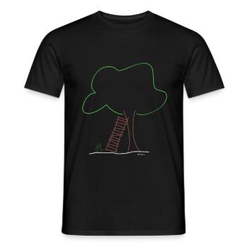 Grenouilles échelle arbre, nature écologique météo - T-shirt homme - noir - Devant - AI Model Male 178 light (178cm)