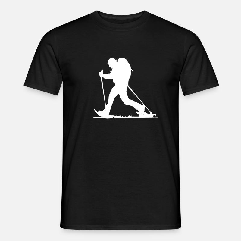 Schneeschuh - Männer T-Shirt - Schwarz