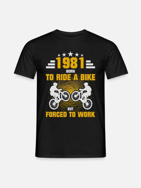 1981 Born Bicycle - Men's T-Shirt - black