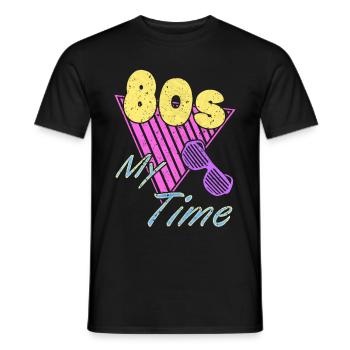 80er Jahre 80s 1980er Geschenk Retro Nostalgie - Männer T-Shirt - Schwarz - Vorne - AI Model Male 178 light (178cm)