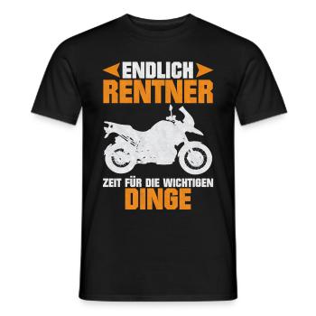 Motorrad Rentner Geschenk Rente - Männer T-Shirt - Schwarz - Vorne - AI Model Male 178 light (178cm)
