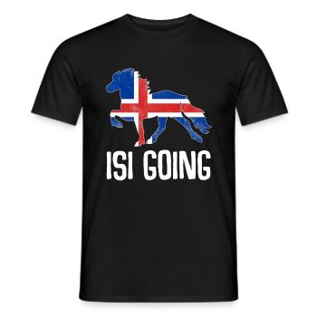 Isi Islandpferd Poney Island cheval sort cadeau - T-shirt homme - noir - Devant - AI Model Male 178 light (178cm)