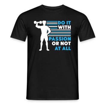 Bodybuilding Weight Training Fitness Muscle Building - Men's T-Shirt - black - Front - AI Model Male 178 light (178cm)