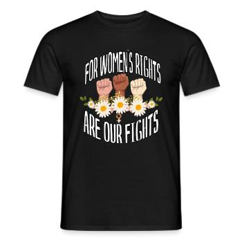 We fight for women's rights - Men's T-Shirt - black - Front - AI Model Male 178 light (178cm)