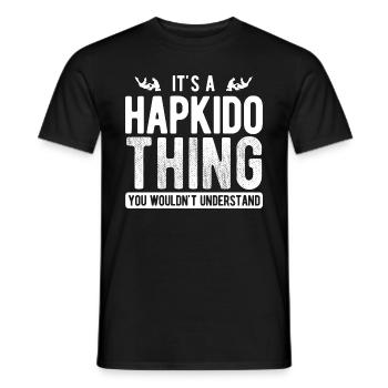 Koreanischer Kampfsport Hapkido - Männer T-Shirt - Schwarz - Vorne - AI Model Male 178 light (178cm)