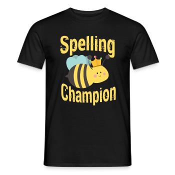 Spelling competition champion - Men's T-Shirt - black - Front - AI Model Male 178 light (178cm)