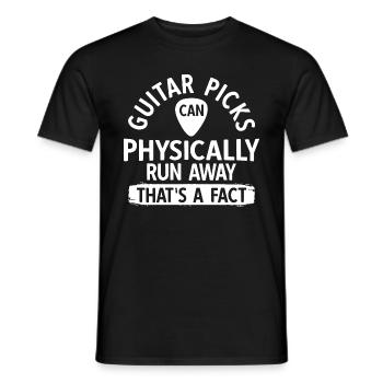 Akustik Spruch Für E-Gitarre Konzert Gitarre - Männer T-Shirt - Schwarz - Vorne - AI Model Male 178 light (178cm)