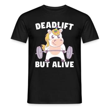 Gym Leg Day Fessiers d’haltérophilie, Soulevé de terre - T-shirt homme - noir - Devant - AI Model Male 178 light (178cm)