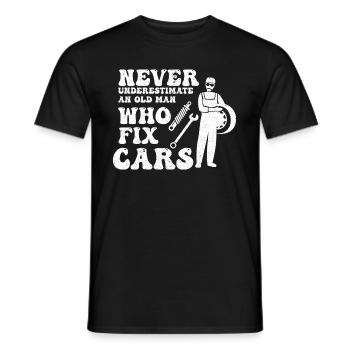 Mécanicien Voiture Tournevis Mécatronique Technicien Voiture - T-shirt homme - noir - Devant - AI Model Male 178 light (178cm)