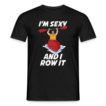 In Sexy And I Row It Kayak Gift - Men's T-Shirt - black - Front - AI Model Male 178 light (178cm)