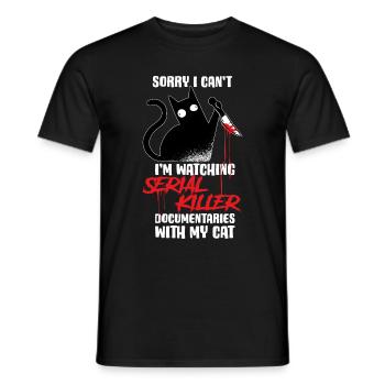 Killer Documentaries Crime Series Gift - Men's T-Shirt - black - Front - AI Model Male 178 light (178cm)