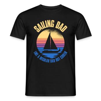 Sailing Dad Sailing Gift - Men's T-Shirt - black - Front - AI Model Male 178 light (178cm)