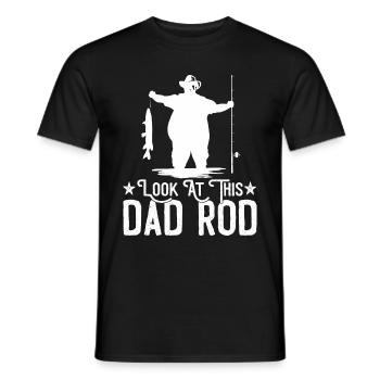 Papa pêcheur - T-shirt homme - noir - Devant - AI Model Male 178 light (178cm)