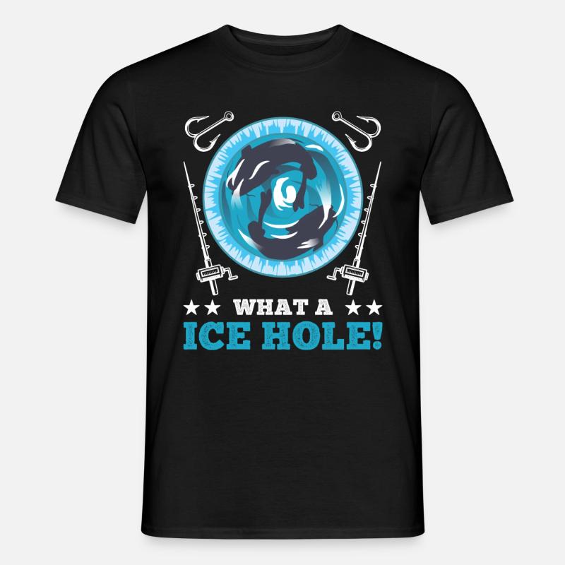 Nice Eisangeln - Männer T-Shirt - Schwarz
