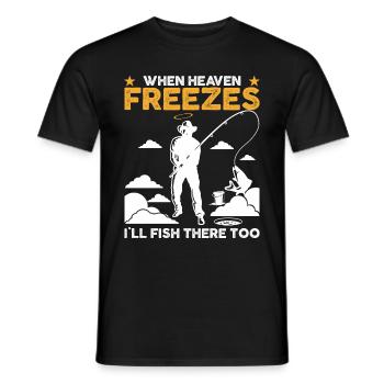 Lustiger Angeln himmel - Männer T-Shirt - Schwarz - Vorne - AI Model Male 178 light (178cm)
