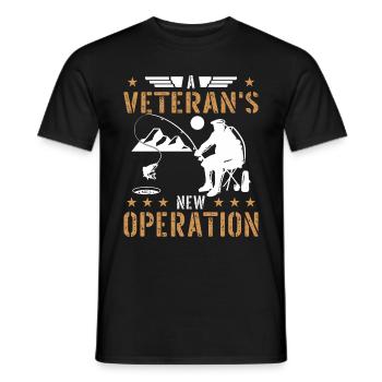 Fishing Operation Veteran - Men's T-Shirt - black - Front - AI Model Male 178 light (178cm)