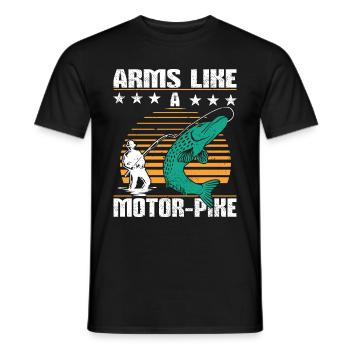 Funny fishing pun - Men's T-Shirt - black - Front - AI Model Male 178 light (178cm)