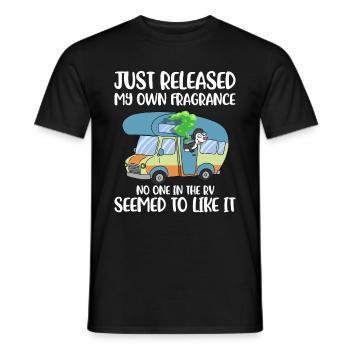 Just Released My Own Fragrance Wohnmobil Geschenk - Männer T-Shirt - Schwarz - Vorne - AI Model Male 178 light (178cm)