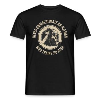 Old Man Jiu Jitsu Jiu Jitsu Cadeau - T-shirt homme - noir - Devant - AI Model Male 178 light (178cm)