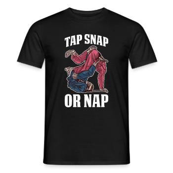 Tap Snap Or Nap Jiu Jitsu Geschenk - Männer T-Shirt - Schwarz - Vorne - AI Model Male 178 light (178cm)