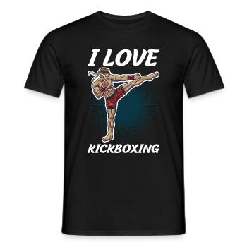 J’adore kickboxing Kickboxing Cadeau - T-shirt homme - noir - Devant - AI Model Male 178 light (178cm)