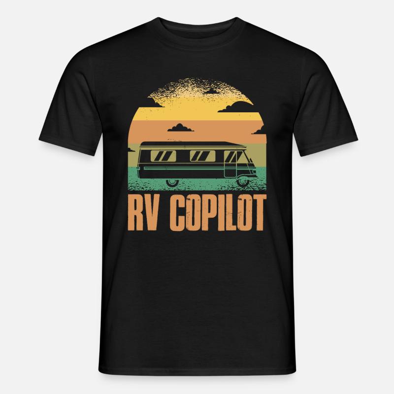 RV Copilot Wohnmobil Geschenk - Männer T-Shirt - Schwarz