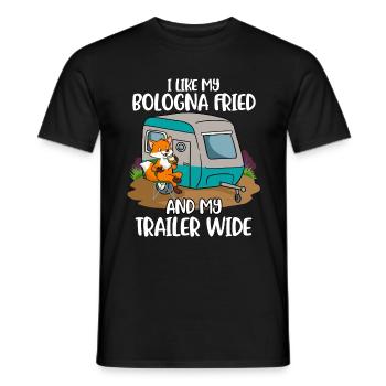 Bologna Fried Trailer Wide Motorhome Gift - Men's T-Shirt - black - Front - AI Model Male 178 light (178cm)