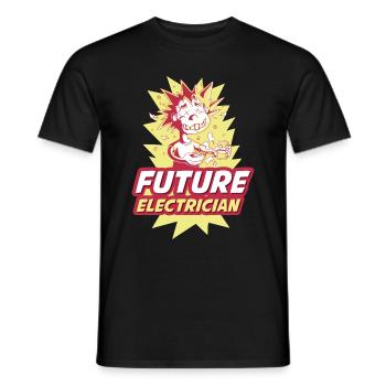 Future Electrician Electrician Electrician Gift - Men's T-Shirt - black - Front - AI Model Male 178 light (178cm)