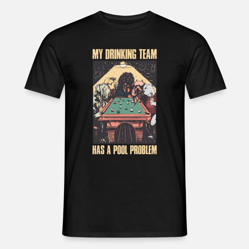 Pool Problem Billard Geschenk - Männer T-Shirt - Schwarz