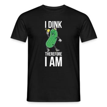 Je dink donc je suis pickleball cadeau - T-shirt homme - noir - Devant - AI Model Male 178 light (178cm)