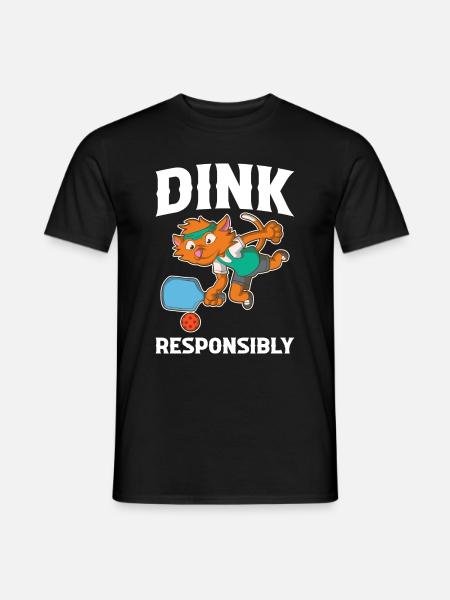 Dink Responsibly Pickleball Pickleball Geschenk - Männer T-Shirt - Schwarz