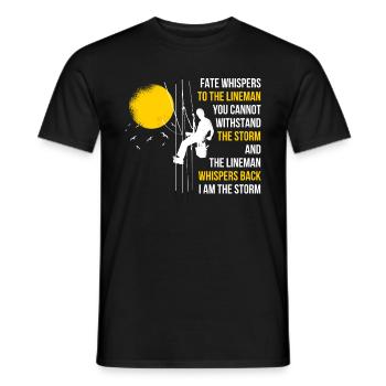 Je suis le cadeau électif Storm Lineman - T-shirt homme - noir - Devant - AI Model Male 178 light (178cm)
