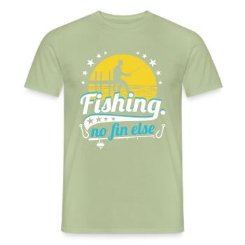 Nothing Fishing - Men's T-Shirt - sage - Front - AI Model Male 178 light (178cm)