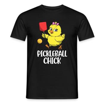 Pickleball Chick Pickleball Geschenk - Männer T-Shirt - Schwarz - Vorne - AI Model Male 178 light (178cm)